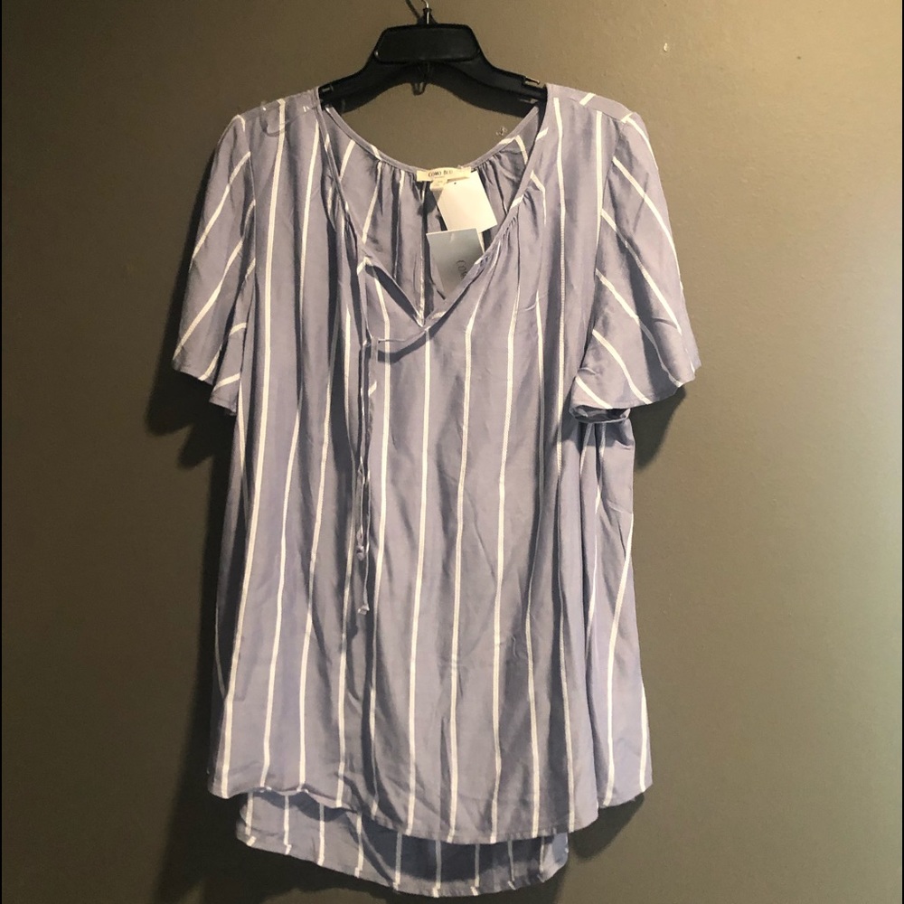 Como Blu 100% Rayon Top Size 2X